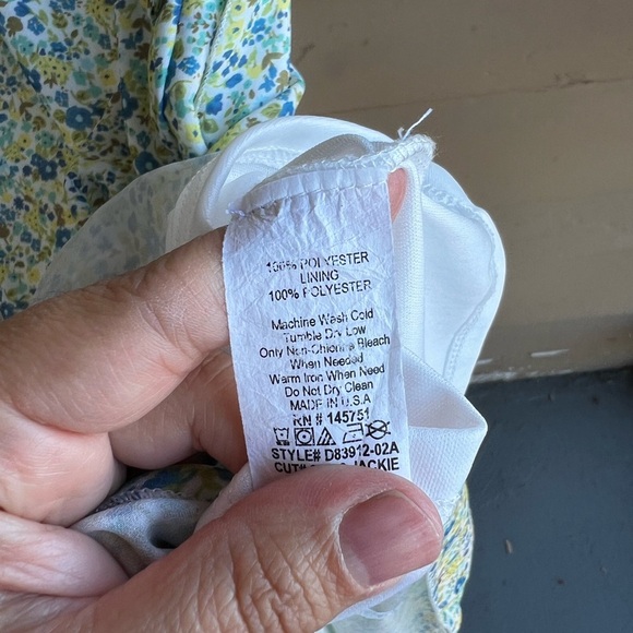 Altar’d State Green Floral Midi Dress Faux Wrap Women's Size Medium - Picture 7 of 8